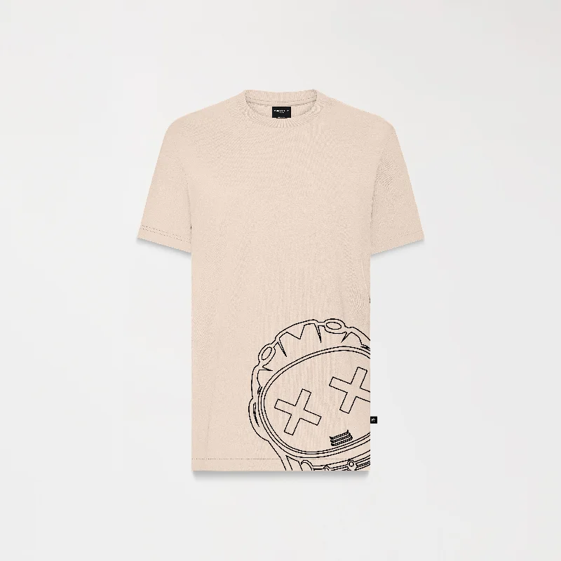 Men's long - sleeve henley t - shirts with button - down placketsALFIO T-SHIRT MEN IRISH CREAM
