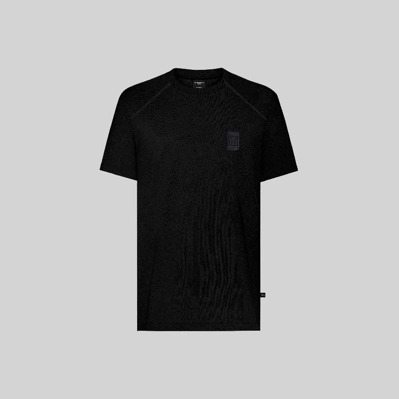 Men's smart - casual checkered t - shirts for semi - formal occasionsVELOCE T-SHIRT BLACK