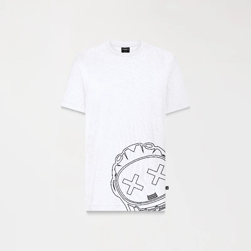 Men's plus - size pocket t - shirts with a classic lookALFIO T-SHIRT MEN WHITE