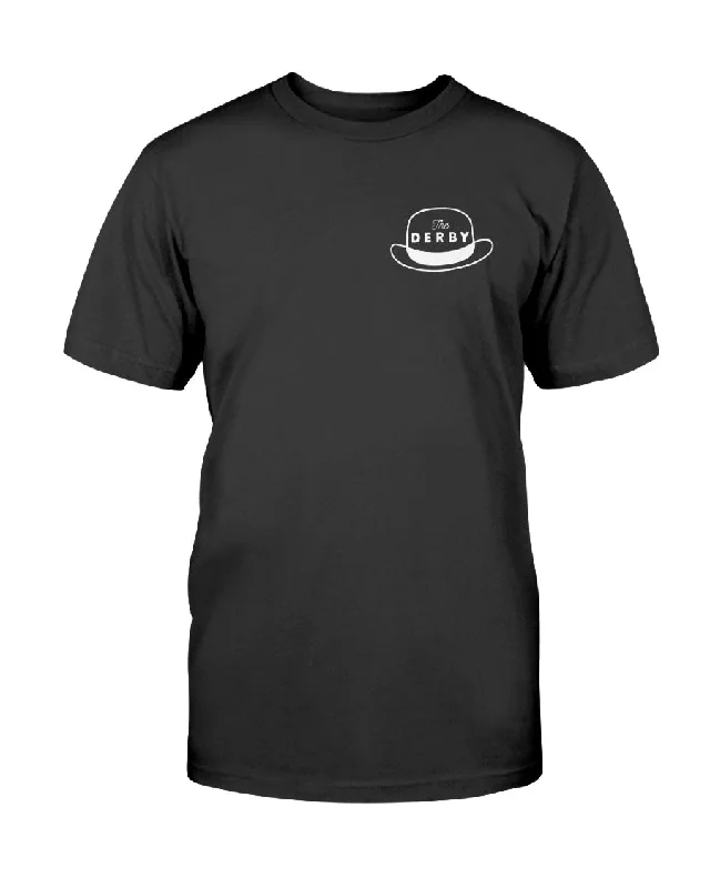 Men's slim - fit graphic t - shirts with vintage rock band printsThe Derby Fitted Crewneck Tee