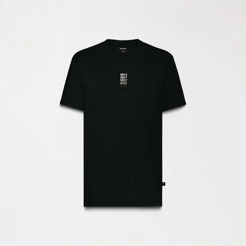 Men's long - sleeve henley t - shirts with button - down placketsALDERTH T-SHIRT MEN BLACK