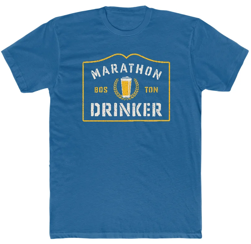 Men's polo t - shirts with a contrast collar for a preppy lookBoston Marathon Drinker Unisex Tee