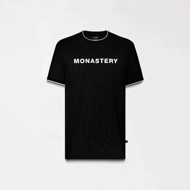 Men's moisture - wicking athletic t - shirts for intense workoutsJYRON T-SHIRT MEN BLACK