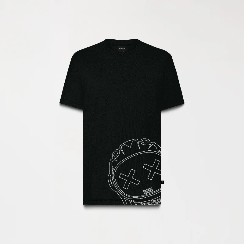 Men's mock - neck t - shirts with a modern and sleek styleALFIO T-SHIRT MEN BLACK