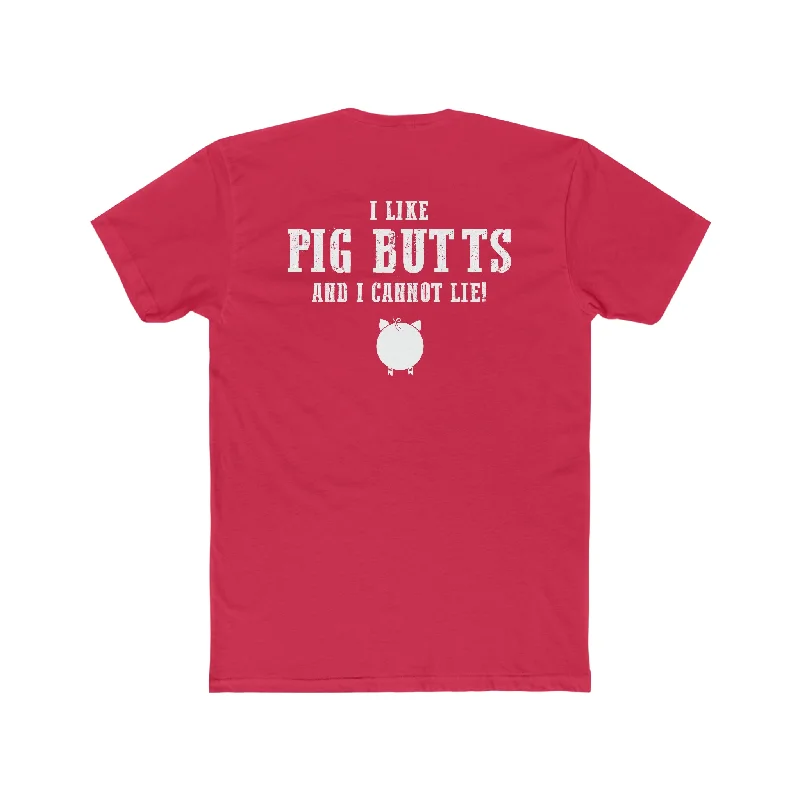 Men's polo t - shirts with a contrast collar for a preppy lookBrother Johns I Like Pig Butts Unisex Cotton Tee