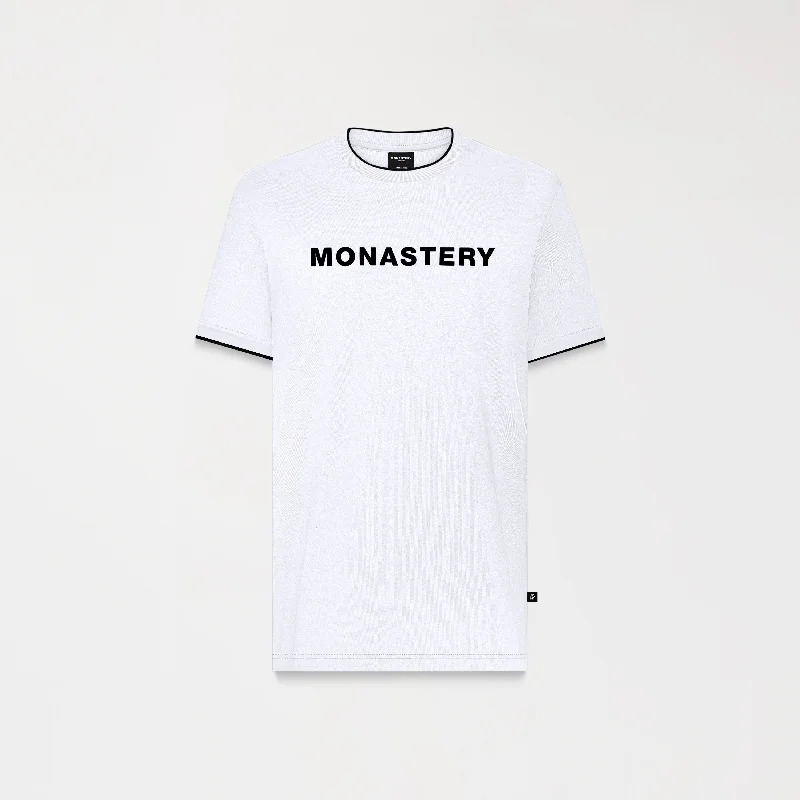 Men's polo t - shirts with a contrast collar for a preppy lookJYRON T-SHIRT MEN WHITE
