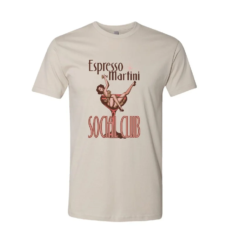 Men's polo t - shirts with a contrast collar for a preppy lookEspresso Martini Social Club Unisex Tee