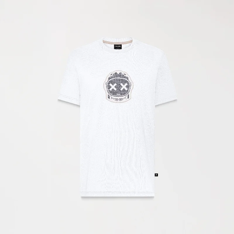 Men's mock - neck t - shirts with a modern and sleek styleGRODIN T-SHIRT MEN WHITE