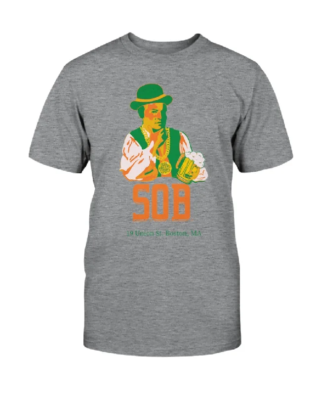 Men's long - sleeve henley t - shirts with button - down placketsSons of Boston "Kiss me I'm Irish" Paul Revere Fitted Crew