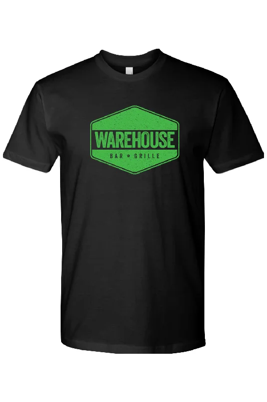 Men's organic cotton crew - neck t - shirts for everyday comfortWarehouse Bar & Grille Green Cotton T-Shirt - Unisex