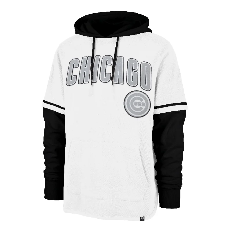 Slim - fit men sweatshirt to show off your physique CHICAGO CUBS FLASHBACK SHORTSTOP '47 PULLOVER HOOD