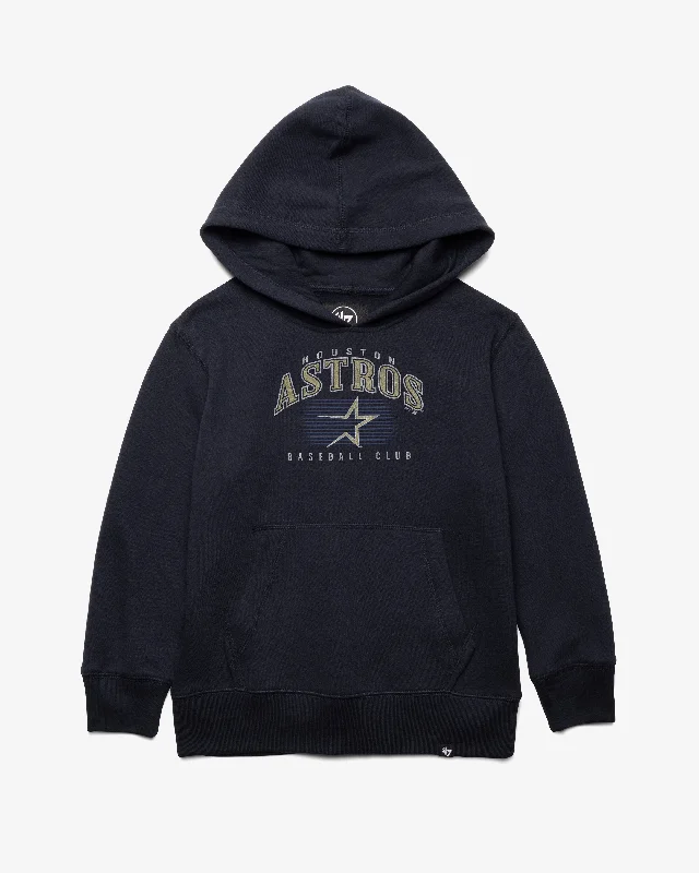 Fleece - lined men sweatshirt for extra warmth in winter HOUSTON ASTROS COOPERSTOWN DOUBLE HEADER '47 HEADLINE HOOD KIDS