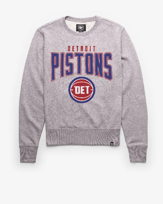 Solid - color men sweatshirt in classic navy blue DETROIT PISTONS TEAM ELEMENTS ARCH '47 HEADLINE CREW