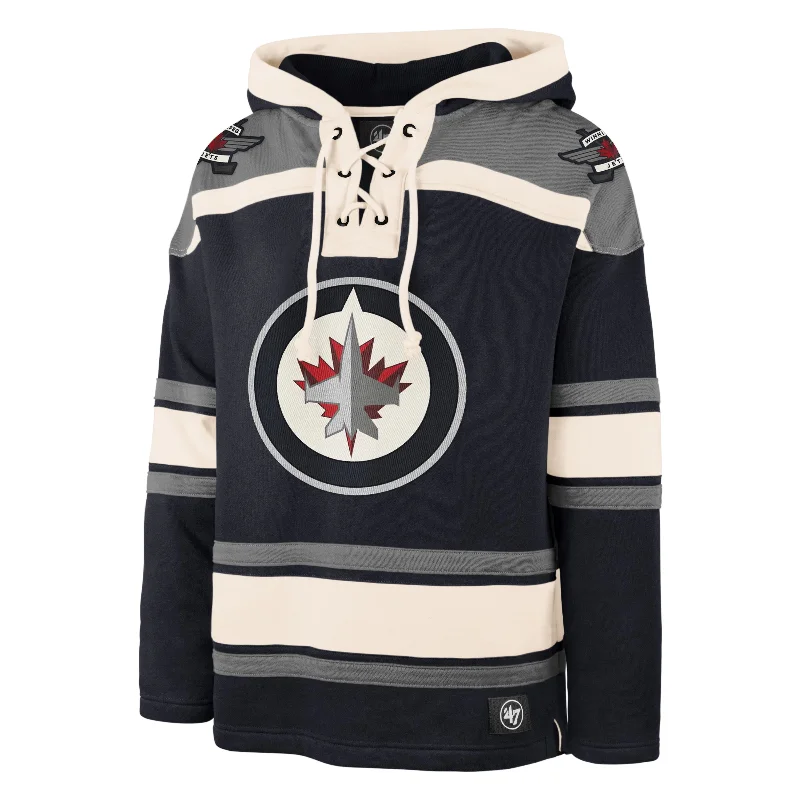 Graphic print men sweatshirt with cool designs WINNIPEG JETS SUPERIOR '47 LACER HOOD