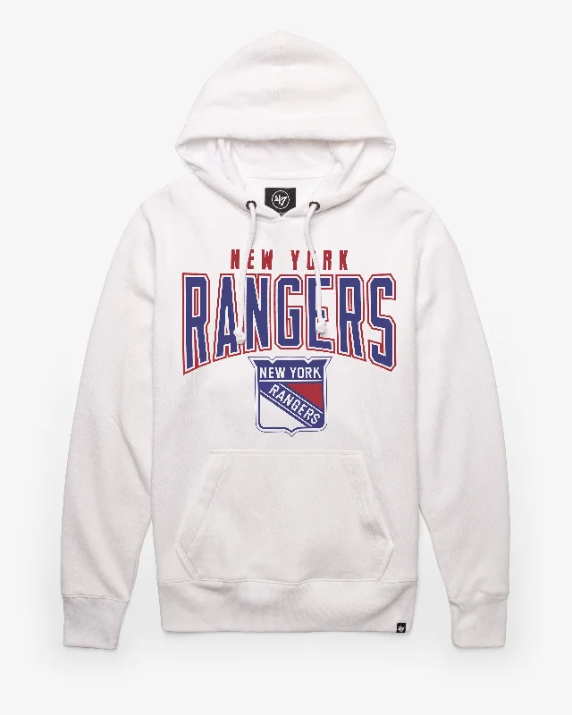 Slim - fit men sweatshirt to show off your physique NEW YORK RANGERS TEAM ELEMENTS ARCH '47 HEADLINE HOOD