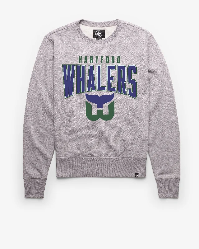 Solid - color men sweatshirt in classic navy blue HARTFORD WHALERS VINTAGE TEAM ELEMENTS ARCH '47 HEADLINE CREW