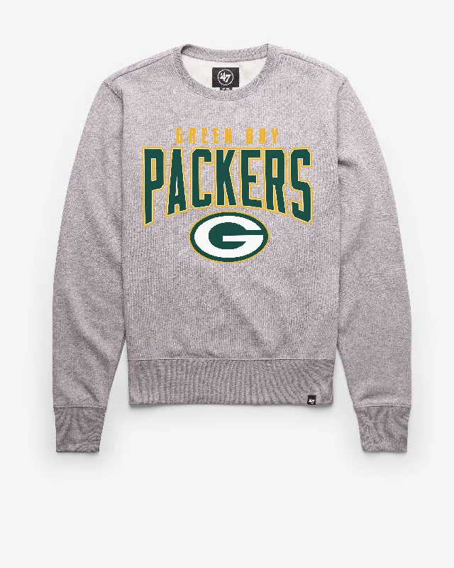Plus - size men sweatshirt for a comfortable and stylish fit GREEN BAY PACKERS TEAM ELEMENTS ARCH '47 HEADLINE CREW