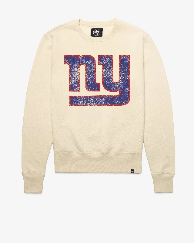 Zip - up men sweatshirt for easy on - and - off NEW YORK GIANTS D IMPRINT '47 HEADLINE CREW