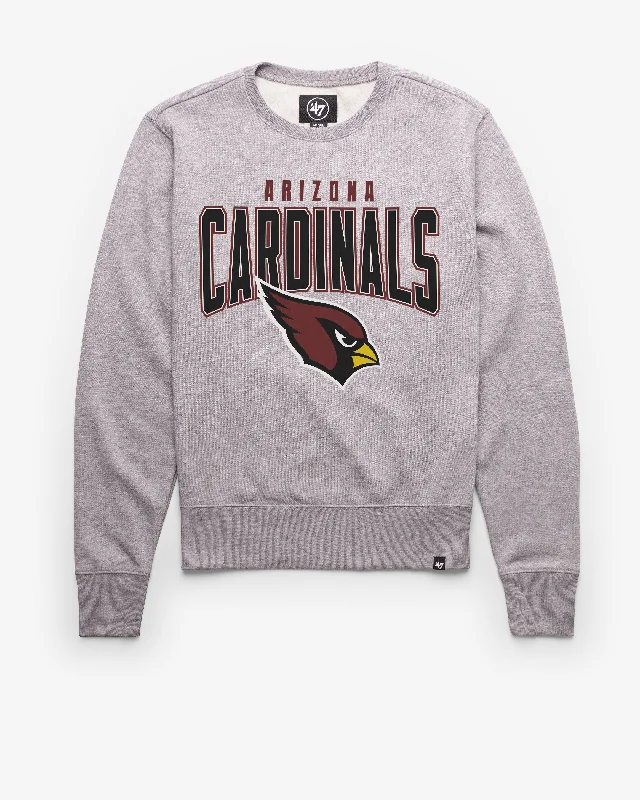 Zip - up men sweatshirt for easy on - and - off ARIZONA CARDINALS TEAM ELEMENTS ARCH '47 HEADLINE CREW
