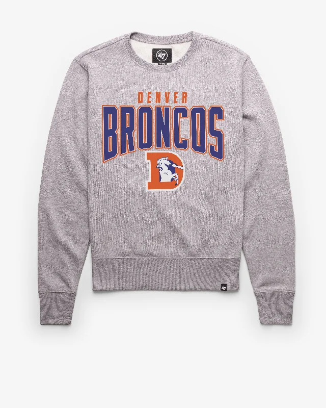 Men sweatshirt with a high - neck for added style DENVER BRONCOS HISTORIC TEAM ELEMENTS ARCH '47 HEADLINE CREW