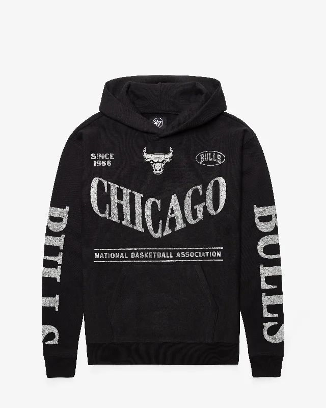 Men sweatshirt for outdoor adventures like hiking CHICAGO BULLS GRINDSTONE '47 FOUNDATION HOOD