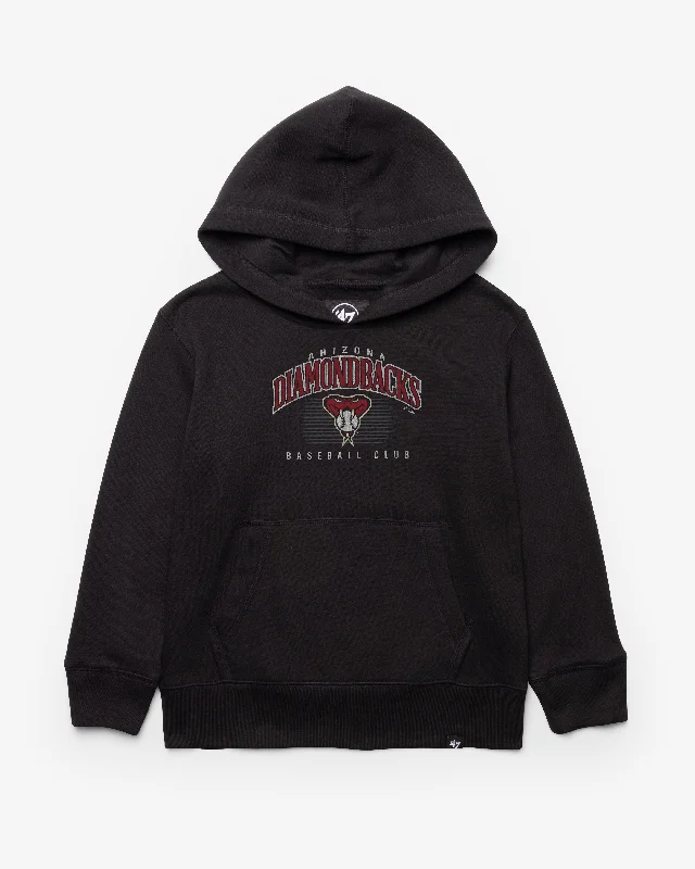 Solid - color men sweatshirt in classic navy blue ARIZONA DIAMONDBACKS COOPERSTOWN DOUBLE HEADER '47 HEADLINE HOOD KIDS