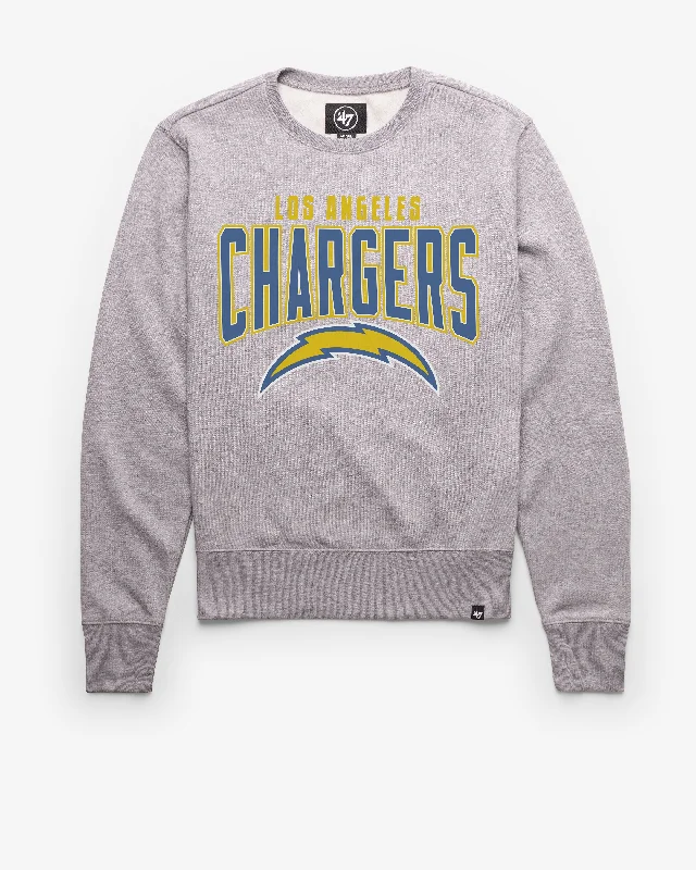 Hooded men sweatshirt with a drawstring closure LOS ANGELES CHARGERS TEAM ELEMENTS ARCH '47 HEADLINE CREW