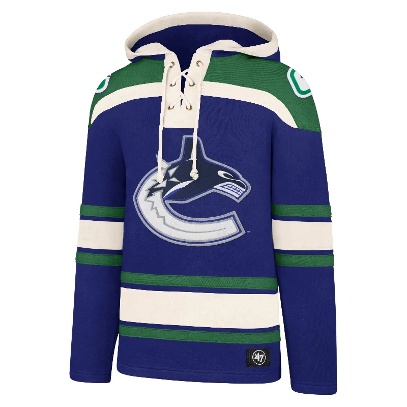 Thermal men sweatshirt for cold - weather activities VANCOUVER CANUCKS SUPERIOR '47 LACER HOOD