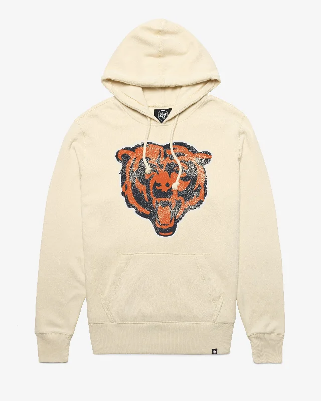Zip - up men sweatshirt for easy on - and - off CHICAGO BEARS D IMPRINT '47 HEADLINE HOOD