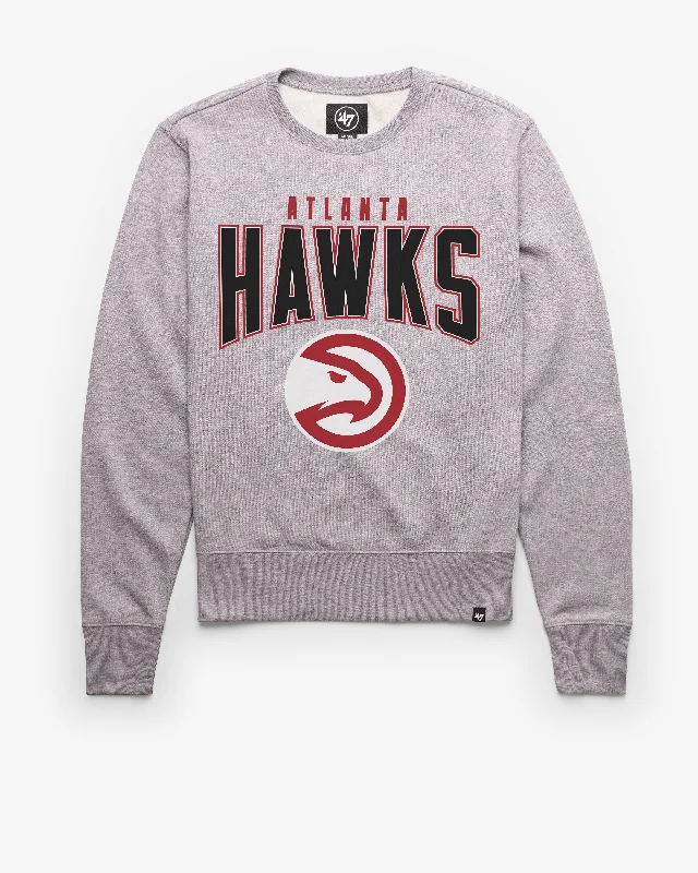 Organic cotton men sweatshirt for eco - conscious buyers ATLANTA HAWKS TEAM ELEMENTS ARCH '47 HEADLINE CREW