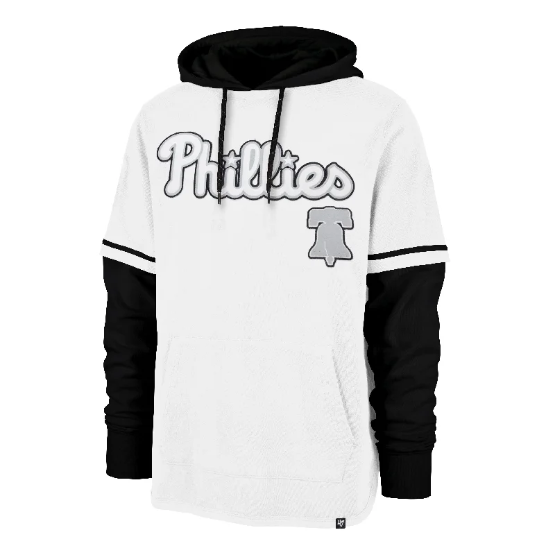 Graphic print men sweatshirt with cool designs PHILADELPHIA PHILLIES FLASHBACK SHORTSTOP '47 PULLOVER HOOD