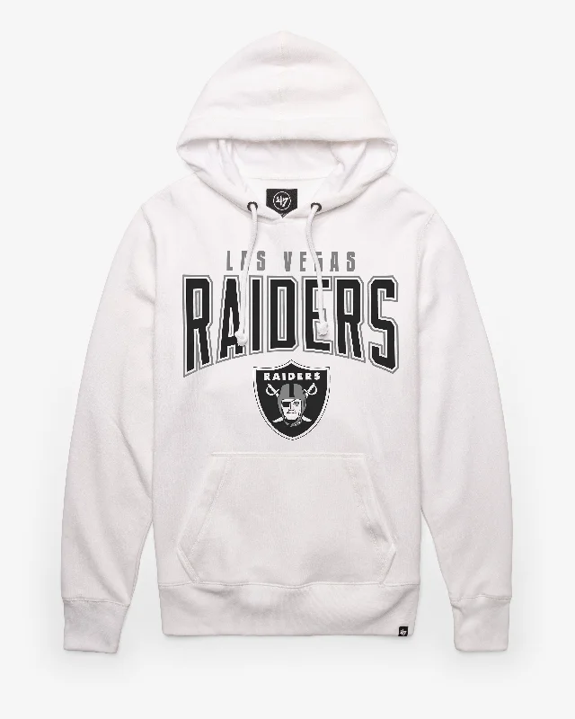 V - neck men sweatshirt for a unique look LAS VEGAS RAIDERS TEAM ELEMENTS ARCH '47 HEADLINE HOOD