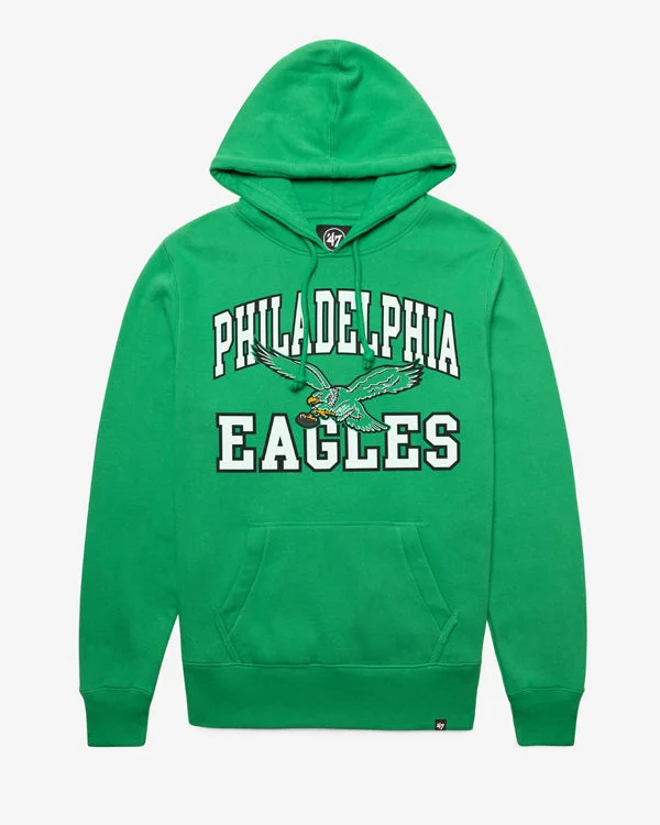 Men sweatshirt with a pocket for convenience PHILADELPHIA EAGLES HISTORIC VELOCITY '47 HEADLINE HOOD