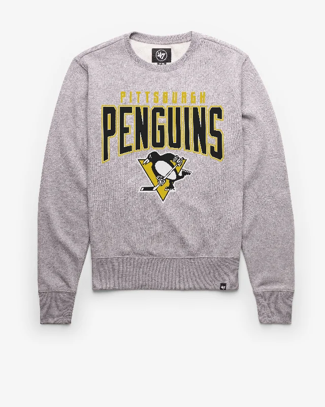 Fleece - lined men sweatshirt for extra warmth in winter PITTSBURGH PENGUINS TEAM ELEMENTS ARCH '47 HEADLINE CREW