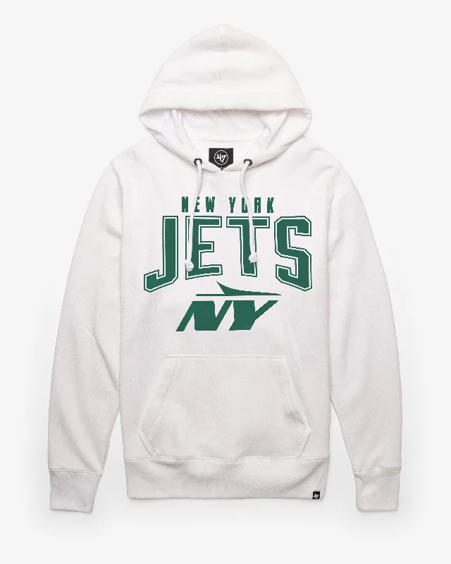 Lightweight men sweatshirt for spring and autumn NEW YORK JETS TEAM ELEMENTS ARCH '47 HEADLINE HOOD