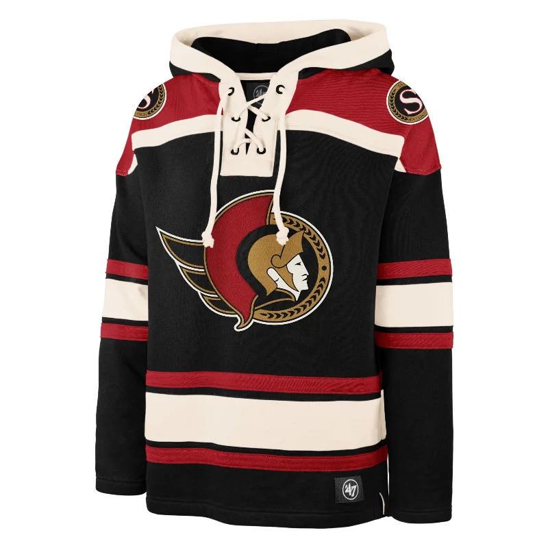 V - neck men sweatshirt for a unique look OTTAWA SENATORS SUPERIOR '47 LACER HOOD