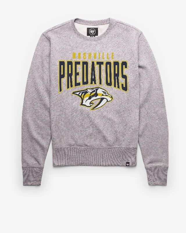 Solid - color men sweatshirt in classic navy blue NASHVILLE PREDATORS TEAM ELEMENTS ARCH '47 HEADLINE CREW