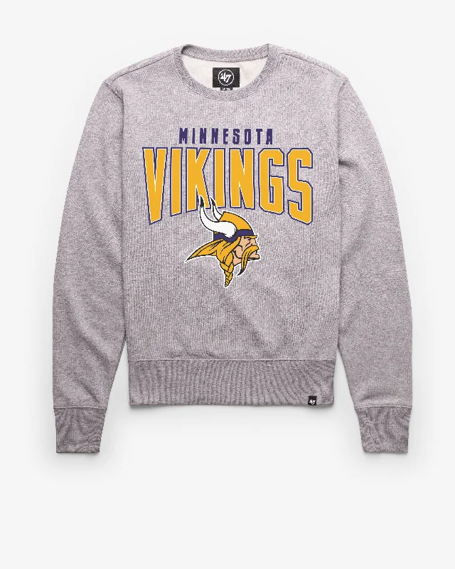 Lightweight men sweatshirt for spring and autumn MINNESOTA VIKINGS TEAM ELEMENTS ARCH '47 HEADLINE CREW