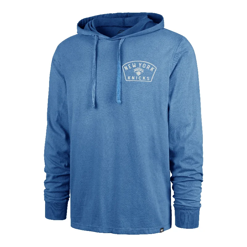 Zip - up men sweatshirt for easy on - and - off NEW YORK KNICKS DUSTED OVERHAND '47 RIVER JERSEY HOOD