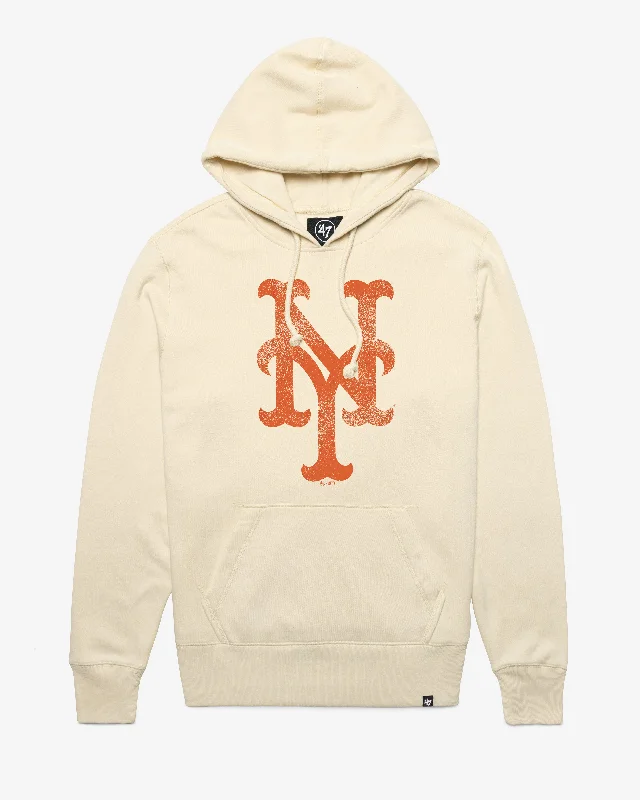 Men sweatshirt for outdoor adventures like hiking NEW YORK METS D IMPRINT '47 HEADLINE HOOD