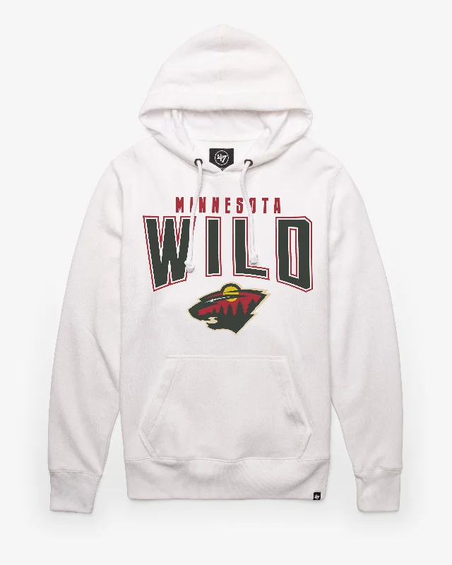 Men sweatshirt with a high - neck for added style MINNESOTA WILD TEAM ELEMENTS ARCH '47 HEADLINE HOOD
