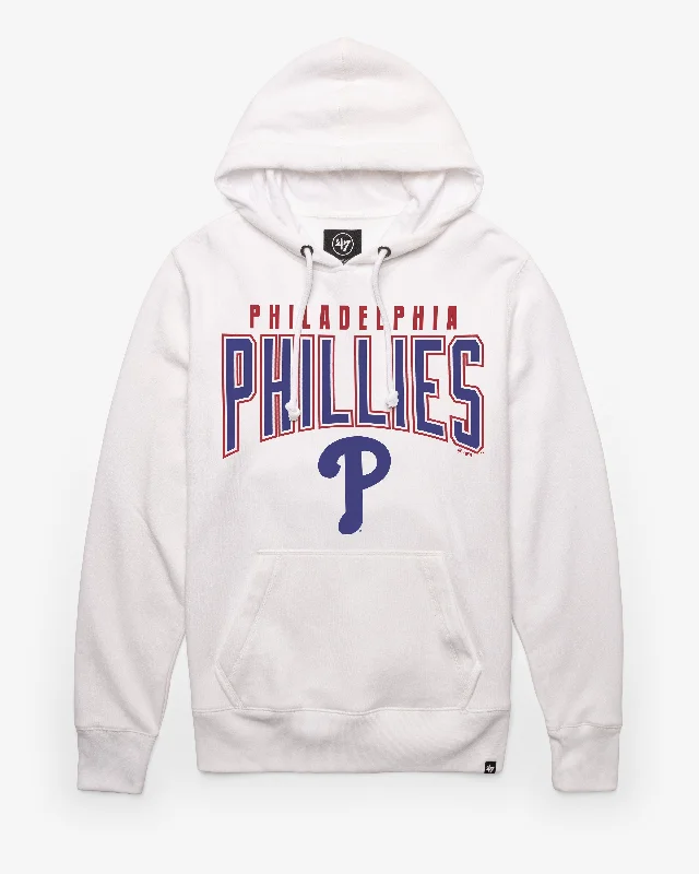 Organic cotton men sweatshirt for eco - conscious buyers PHILADELPHIA PHILLIES TEAM ELEMENTS ARCH '47 HEADLINE HOOD