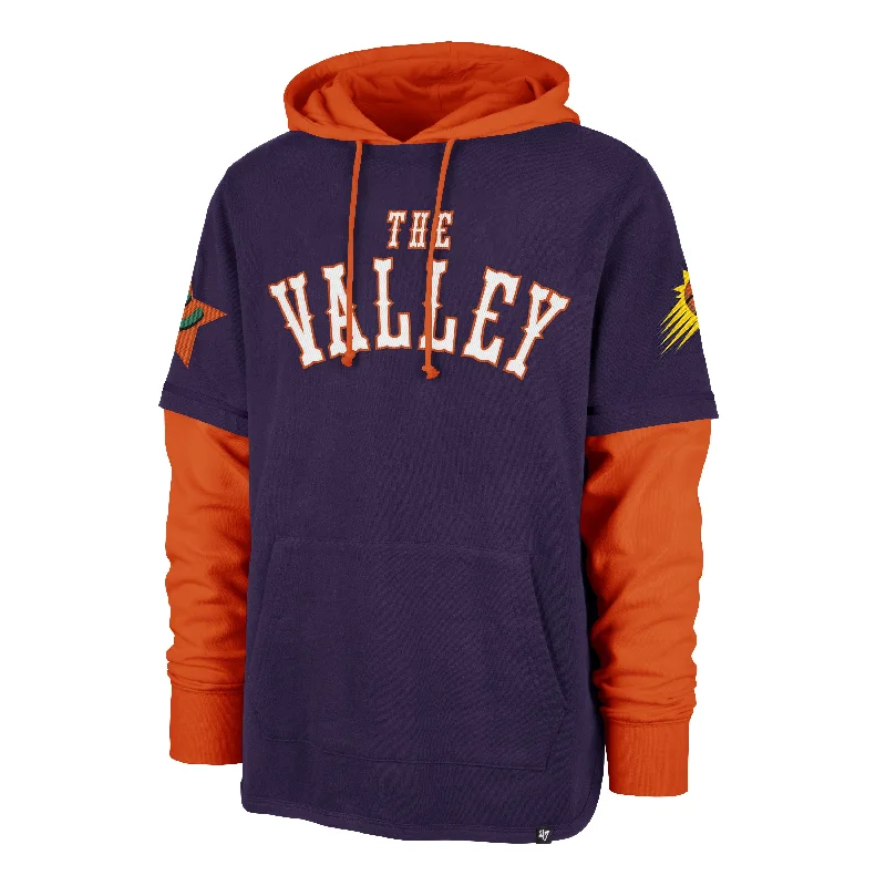 Zip - up men sweatshirt for easy on - and - off PHOENIX SUNS CITY EDITION TRIFECTA '47 SHORTSTOP HOOD