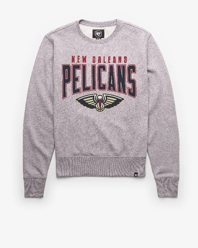 Plus - size men sweatshirt for a comfortable and stylish fit NEW ORLEANS PELICANS TEAM ELEMENTS ARCH '47 HEADLINE CREW