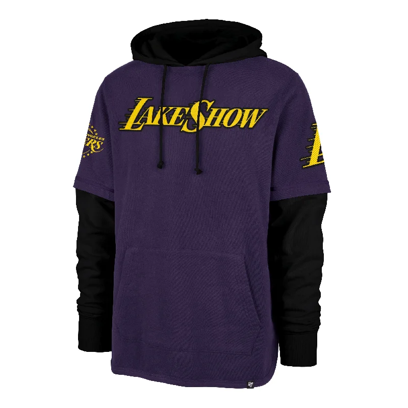 Lightweight men sweatshirt for spring and autumn LOS ANGELES LAKERS CITY EDITION TRIFECTA '47 SHORTSTOP HOOD