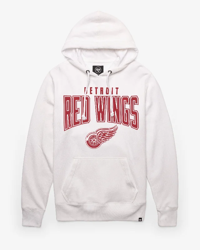 Striped men sweatshirt with a nautical theme DETROIT RED WINGS TEAM ELEMENTS ARCH '47 HEADLINE HOOD