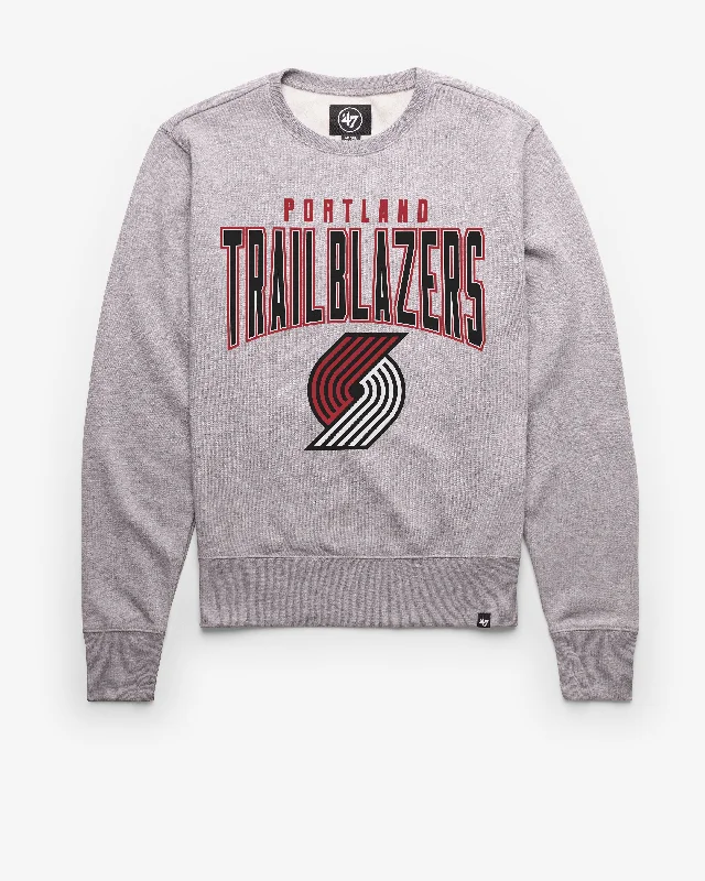 Thermal men sweatshirt for cold - weather activities PORTLAND TRAILBLAZERS TEAM ELEMENTS ARCH '47 HEADLINE CREW