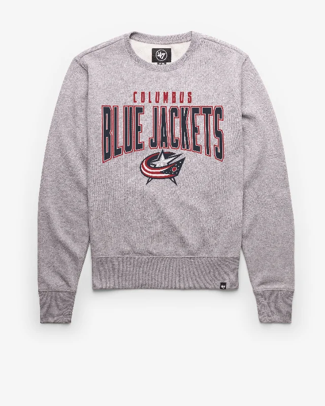 Men sweatshirt for outdoor adventures like hiking COLUMBUS BLUE JACKETS TEAM ELEMENTS ARCH '47 HEADLINE CREW