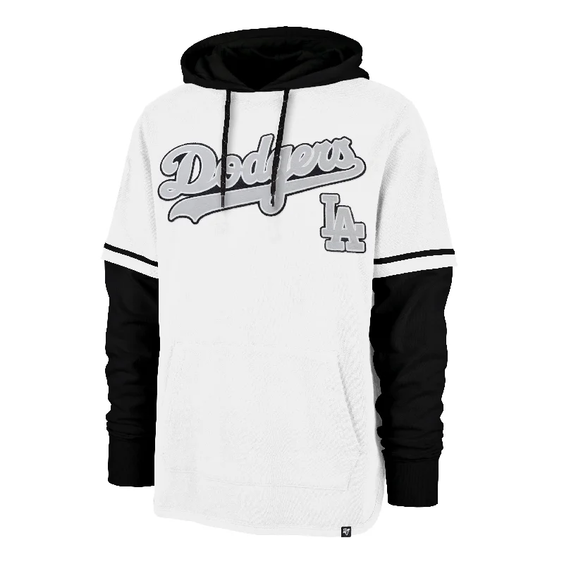 Thermal men sweatshirt for cold - weather activities LOS ANGELES DODGERS FLASHBACK SHORTSTOP '47 PULLOVER HOOD