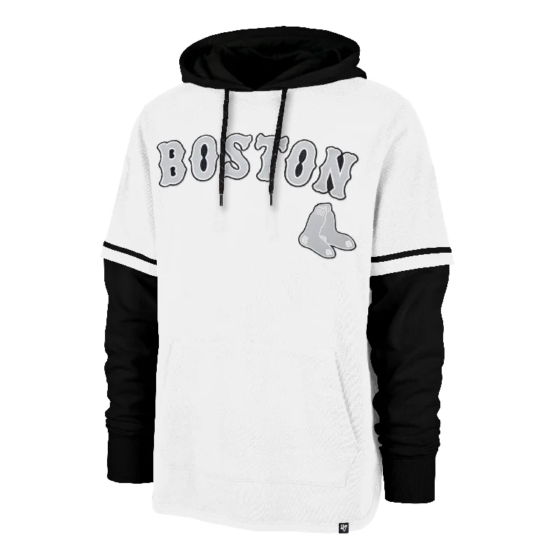 Striped men sweatshirt with a nautical theme BOSTON RED SOX FLASHBACK SHORTSTOP '47 PULLOVER HOOD